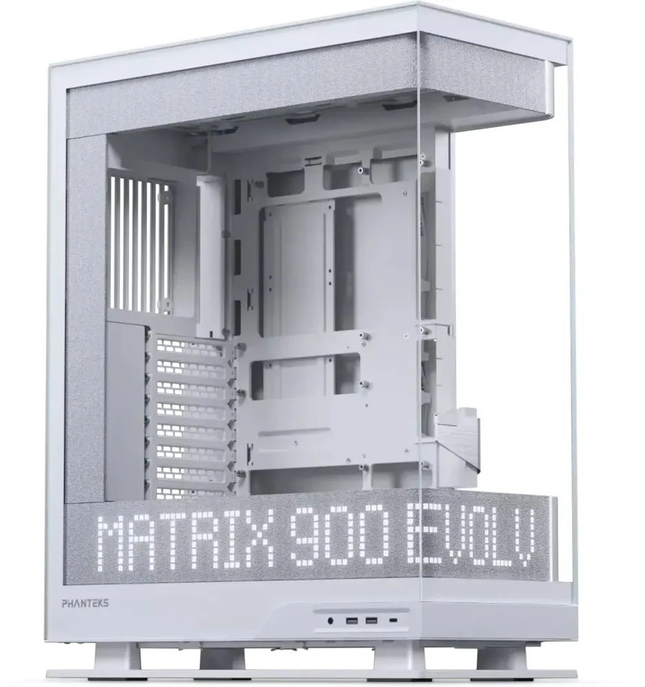Phanteks PHANTEKS Evolv X2 Matrix PC-Gehäuse, Midi-Tower, E-ATX, Tempered Glass, Matrix LED - weiß