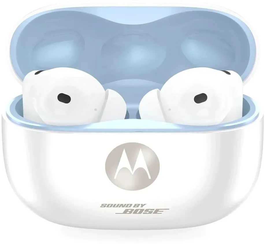 Casti bluetooth stereo moto buds 2 Plus, True Wireless Stereo Earphones, Sound by Bose, tip “In-Ear”, PANTONE Cool White