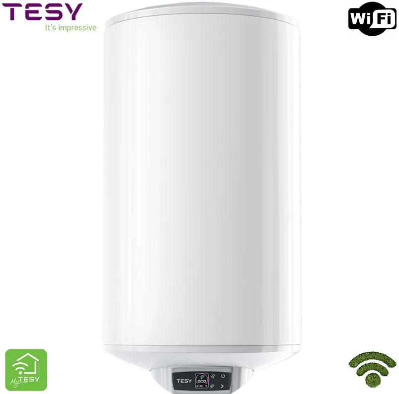 Boiler electric BiLight Cloud 100L, Wi-Fi, 2000W, LCD, montare verticala, Clasa energetica B