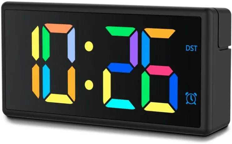 ibiza digital alarm clock black