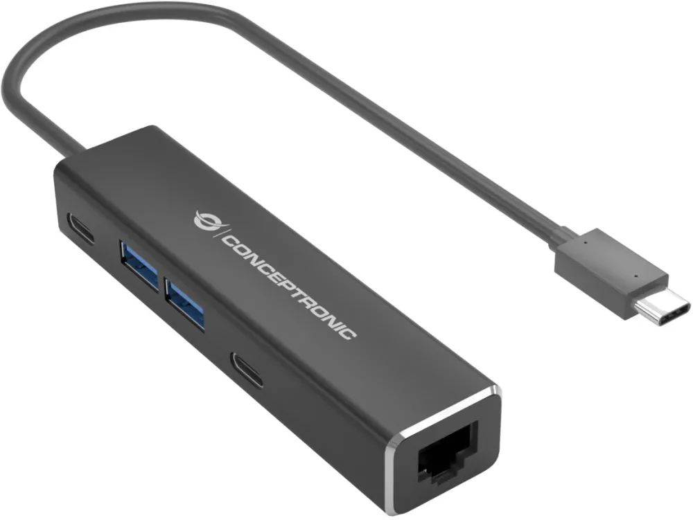 CONCEPTRONIC Adapter USB-C3.2->2.5GbE/2xC/2xA  5Gbs 0.15m sw