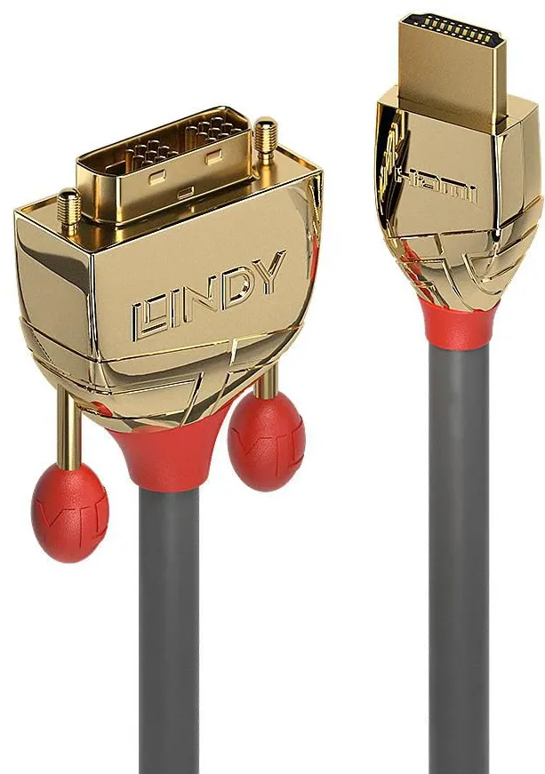 LINDY HDMI an DVI-D Single Link Kabel Gold Line 0.5m
