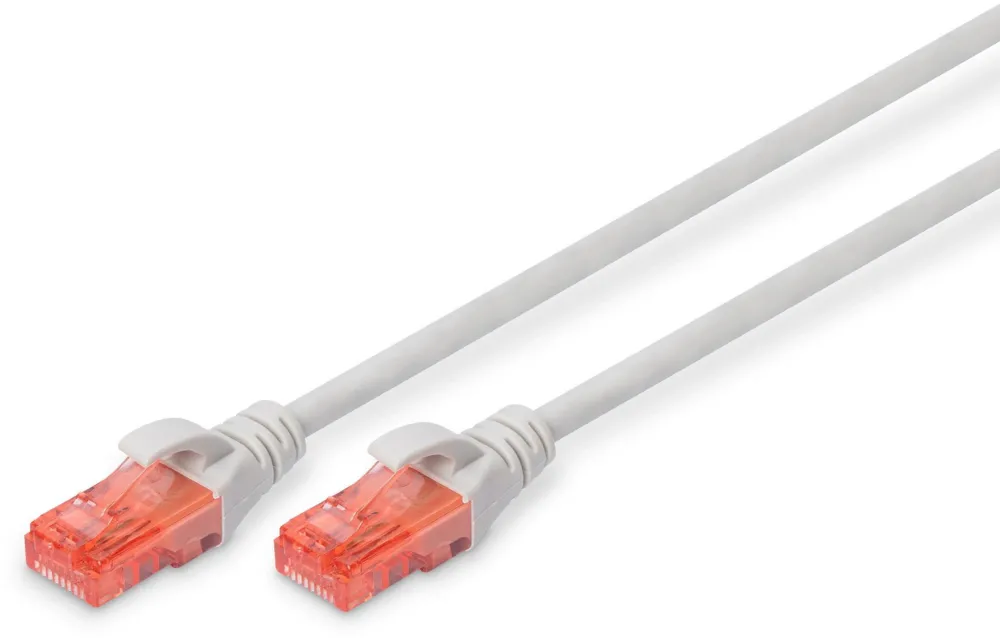 DIGITUS Patchkabel Cat6 U/UTP 2xRJ45 3.0m grau Hebelschutz Polybeutel