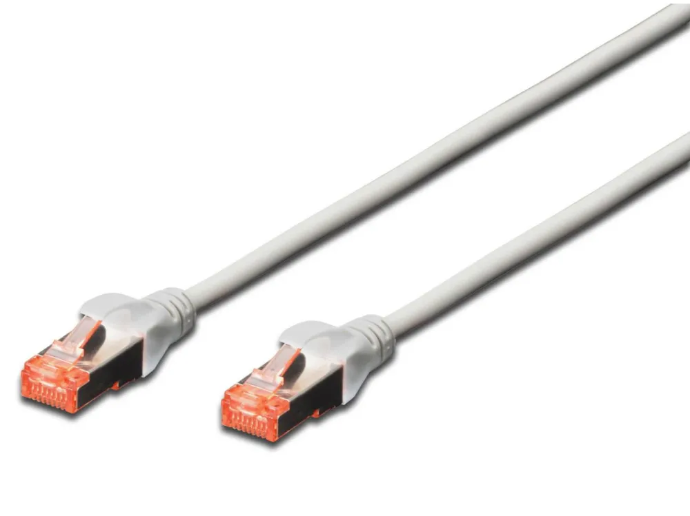 DIGITUS Patchkabel Cat6 S/FTP 2xRJ45 10.0m schw Hebelschutz Polybeutel
