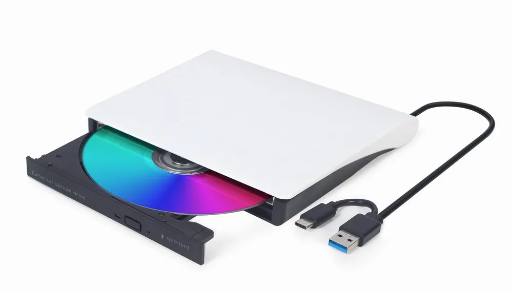 gembird DVW EXT SLIM DVD-USB-031 white USB-C&3.1 DVD8x CD24x