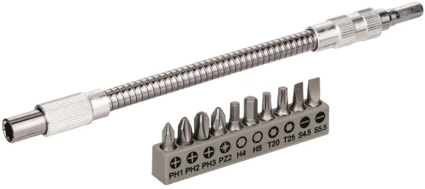 Biti pentru insurubare, Bosch 2608522376, 25 mm, 10 bucati + adaptor 200 mm