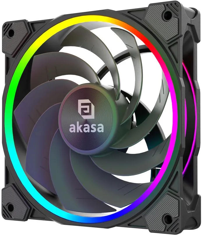 Akasa SOHO AR12, Reverse Blade Addressable-RGB Lüfter, schwarz - 120mm