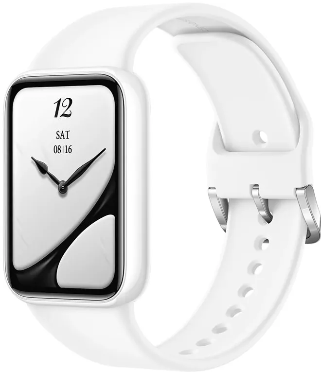 Bratara fitness Smart Band 10 Pro, NFC, Ceramic Edition, Alb