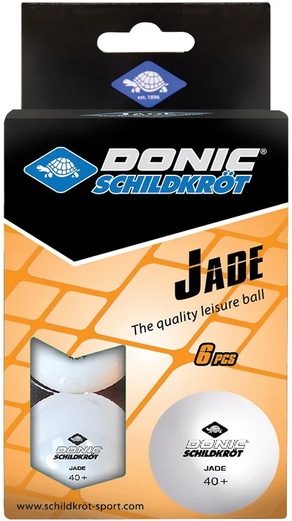 Set 6 mingi tenis de masa Donic-Schildkrot Jade, 1 antrenament, alb