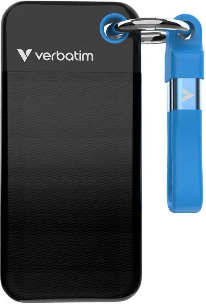SSD Extern VERBATIM Pocket USB 3.2 Gen 2 128GB Black/Blue