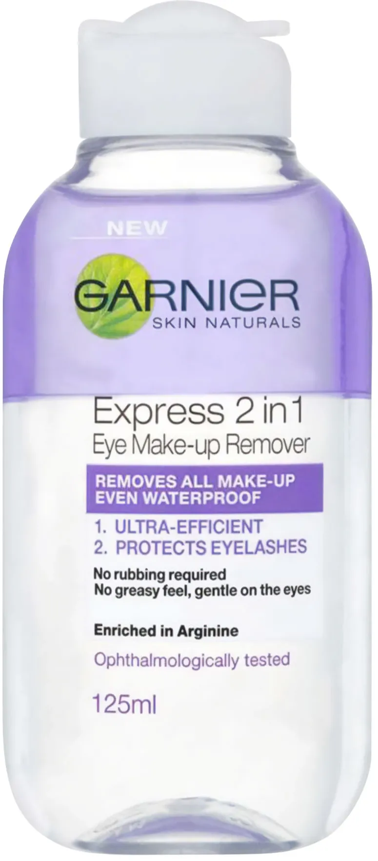 Apa micelara bifazica pentru ochi Garnier Skin Naturals cu arginina, 125 ml