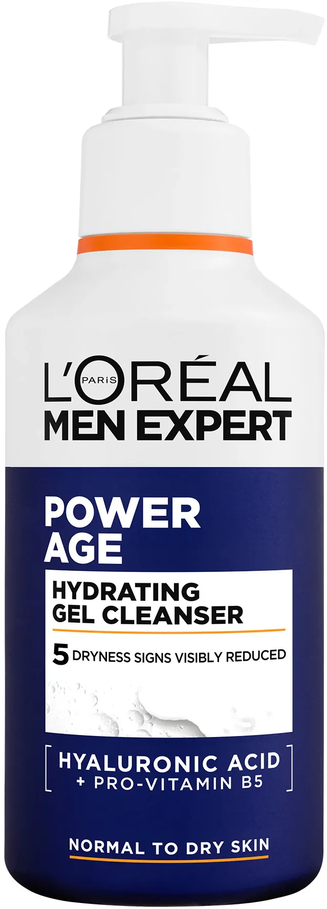Gel de curatare hidratant L'Oréal Paris Men Expert Power Age pentru barbați, reduce cele 5 semne ale tenului uscat, formulat cu Acid Hialuronic si Pro-Vitamina B5, 260 ml