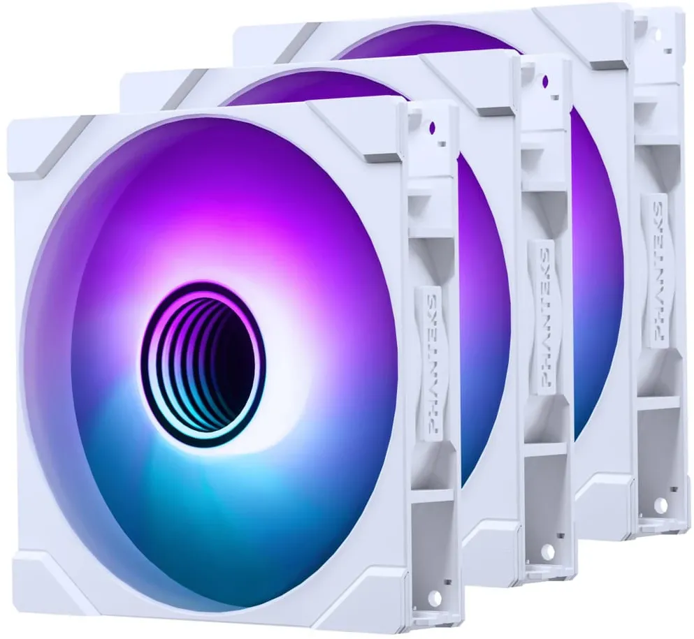 PHANTEKS M25 Gen2 PWM D-RGB Lüfter, 3er-Pack - 140mm, weiß