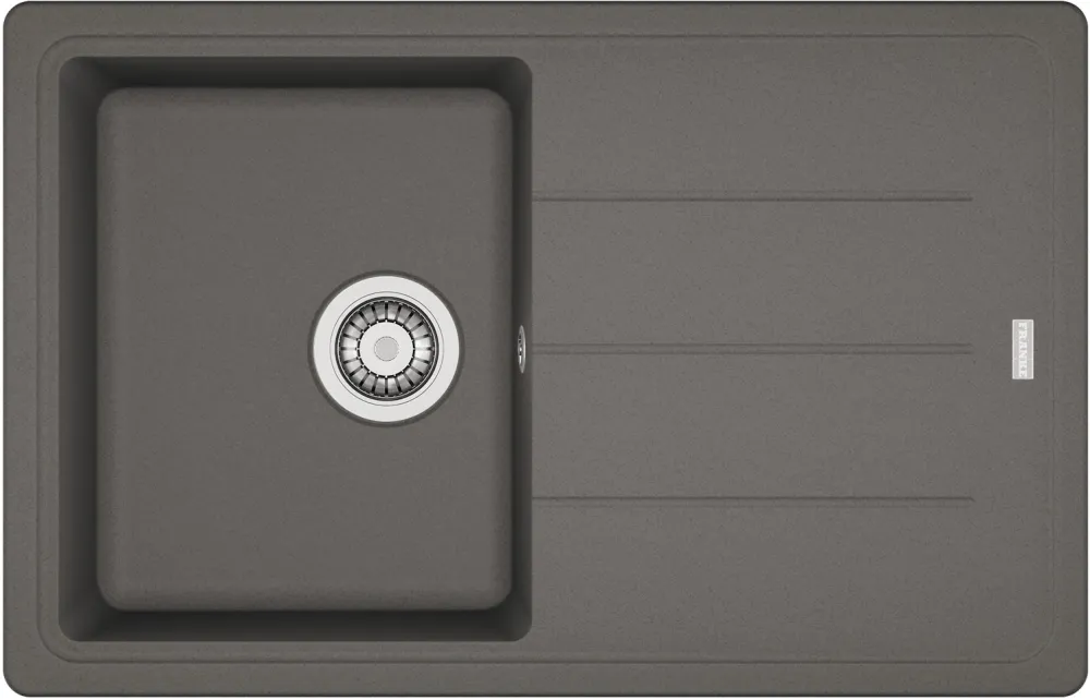 Pachet chiuveta bucatarie Franke BFG 611-78, 780x500 mm + Baterie Novara Plus, Stone Grey
