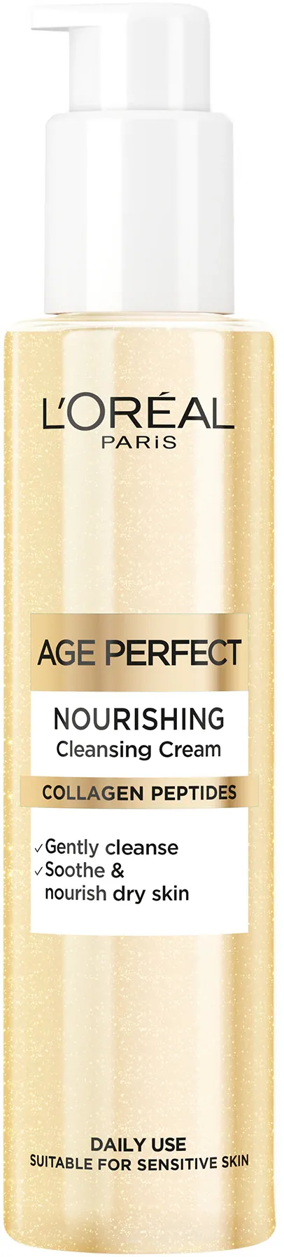 Gel de curatare L'Oreal Paris Age Perfect, contine Colagen, curata cu delicatete si hidrateaza tenul, 150 ml