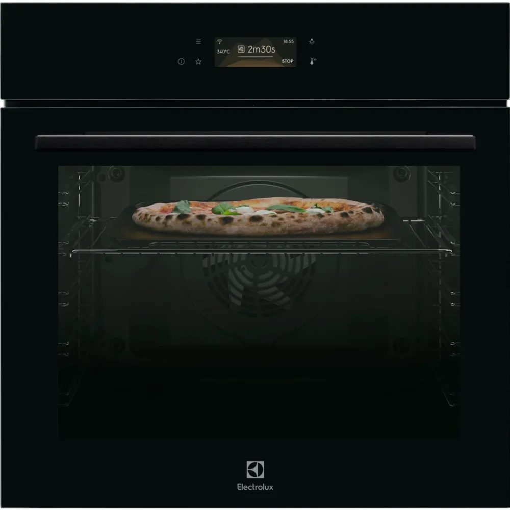 Electrolux built-in oven LOX8P87WZ, electric, Pizza Expert, Wi Fi, pyrolytic cleaning, 72 l, class A++, Black glass