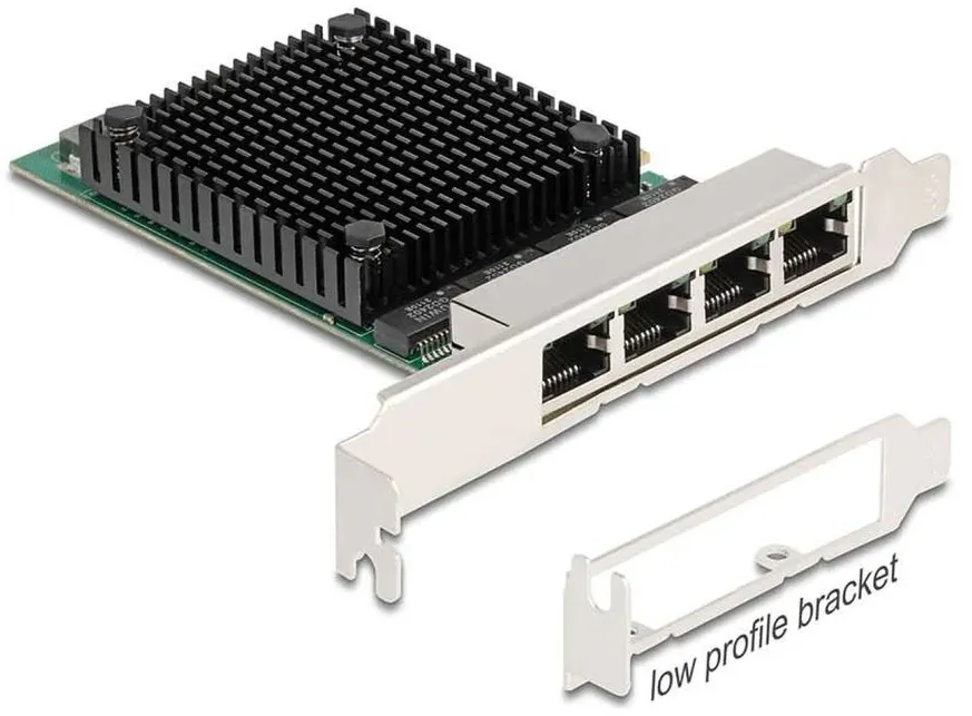 DELOCK PCI Express x4 Netzwerkkarte 2,5 Gigabit LAN 4xRJ45
