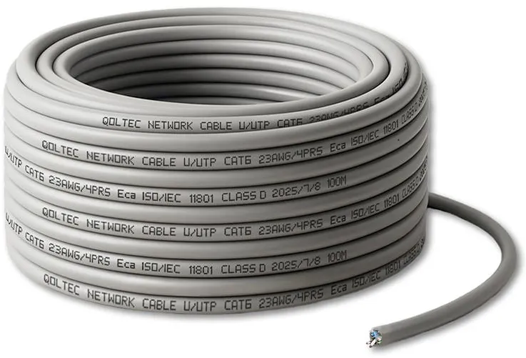 UTP patchcord cable CAT6 Copper Cu 100m grey