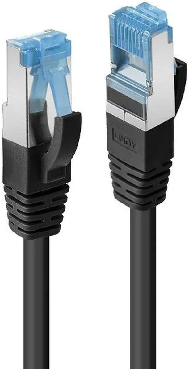 Cablu retea Lindy Cat6A PIMF LSZH 7.50 m negru