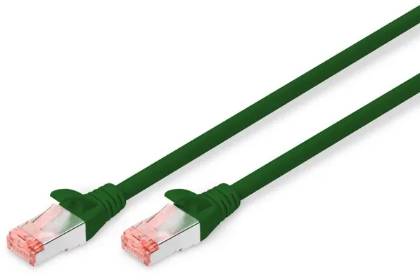 DIGITUS Patchkabel Cat6 S/FTP 2xRJ45 5.0m grün Hebelschutz Polybeutel