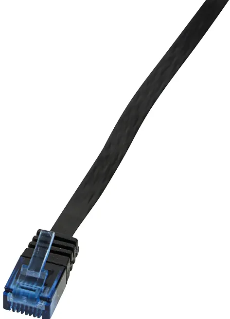 Cablu patch plat Logilink CF2113U Cat6 U/UTP RJ45 20 m negru