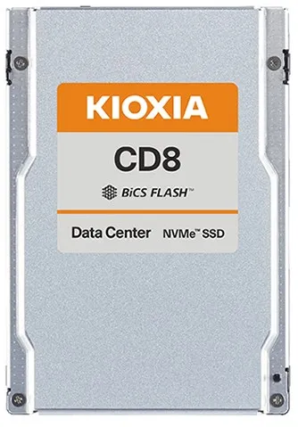 Hard disk server Kioxia SSD CD8-V 800GB U.2 NVMe Gen.4 1x4 DWPD 3 3D TLC BiCS Flash Data Center NVMe non-SED SIE PLP
