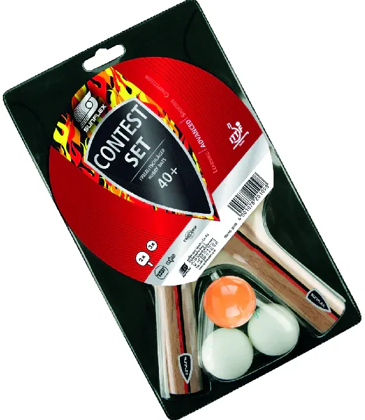 Set 2 palete + 3 mingi tenis de masa Sunflex, Contest