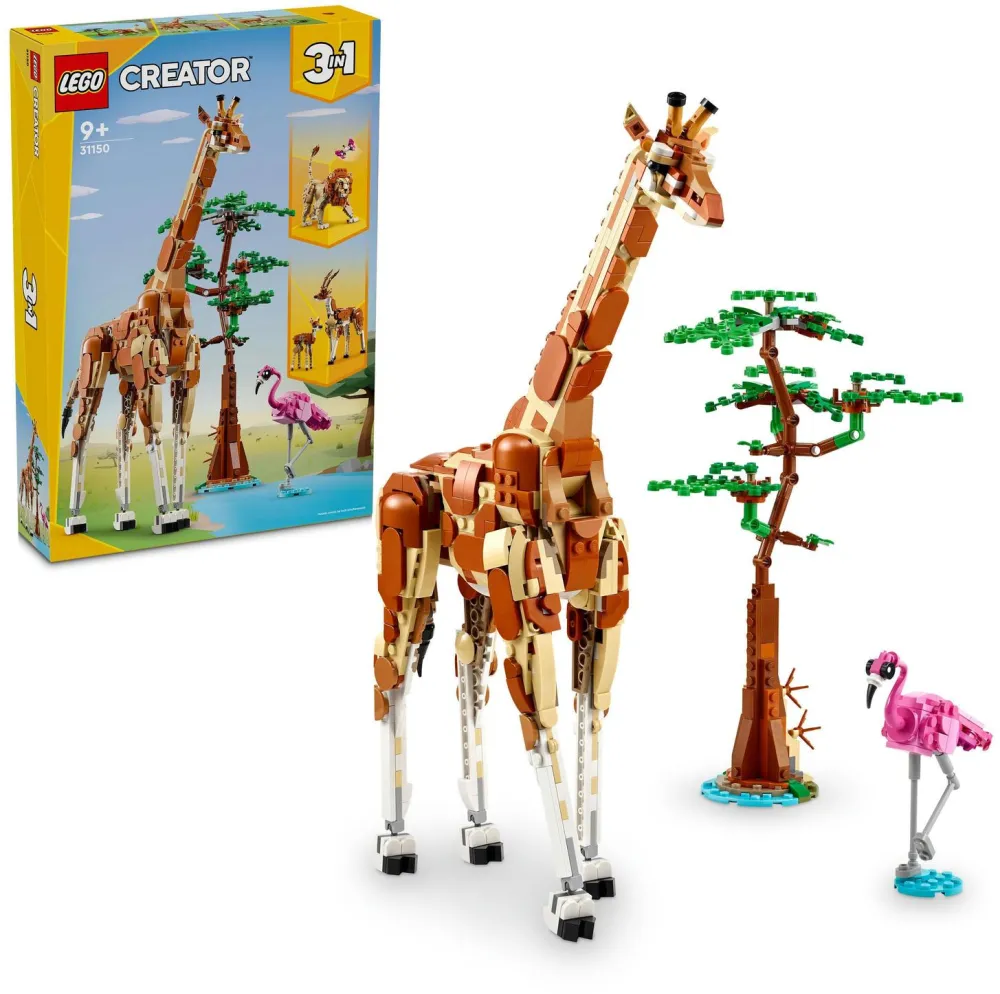 LEGO Creator 3 in 1 - Animale salbatice din safari 31150, 780 piese