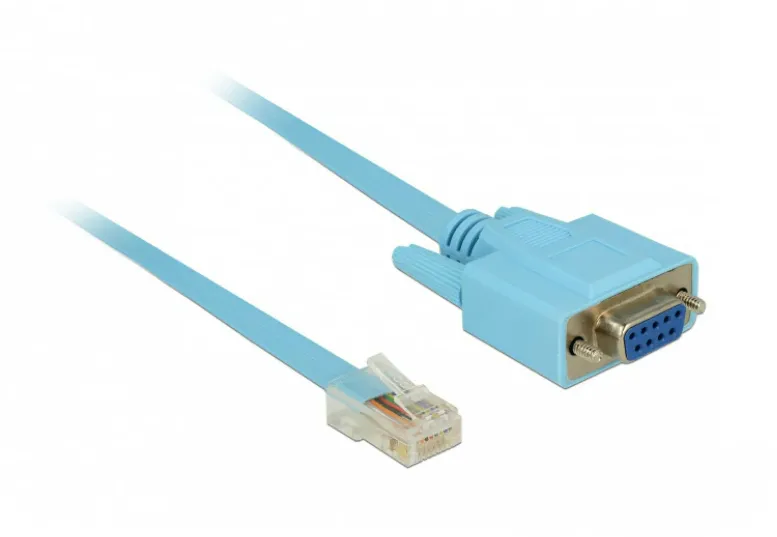 DELOCK Adapter RS-232 DB9 Bu > 1x Seri. RS-232 RJ45 St 1.0m