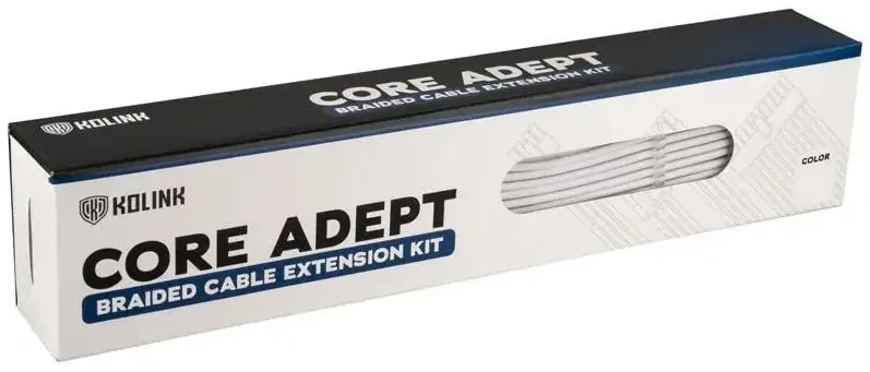Kolink Kolink Core Adept Braided Cable Extension Kit - White