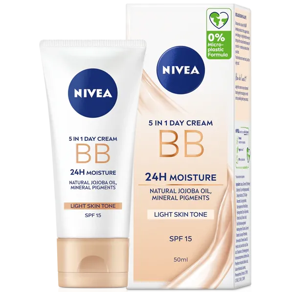 Crema de zi NIVEA BB Cream 5in1, nuanta deschisa, 50ml