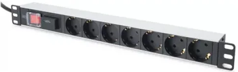 Accesoriu Retea Digitus PDU 1U 7xCEE7/5 FR-Ausgänge 230V/16A schwarz