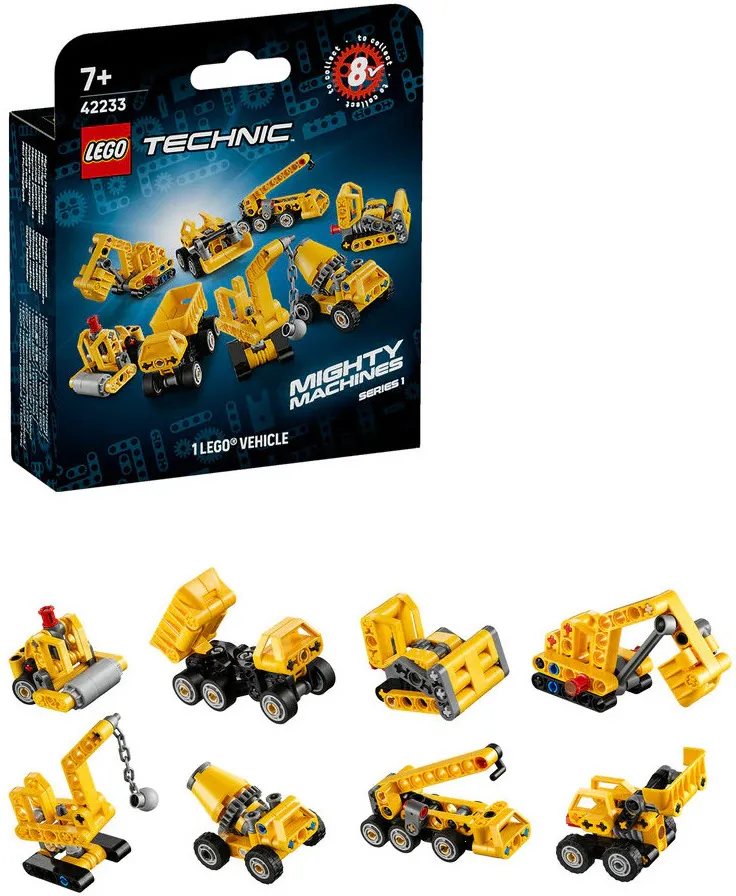 Set de constructie LEGO Technic Masini impunatoare 42233 de 7+ ani, 44 piese