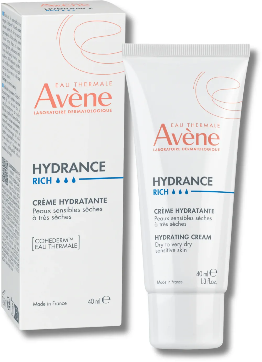 Crema de fata hidratanta Avene Hydrance Riche pentru ten uscat si sensibil, 40 ml