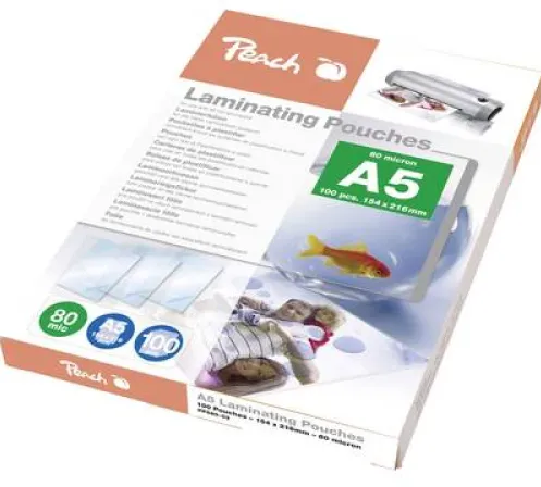 Peach Laminierfolien A5 80mic glänzend PP580-03 100PK