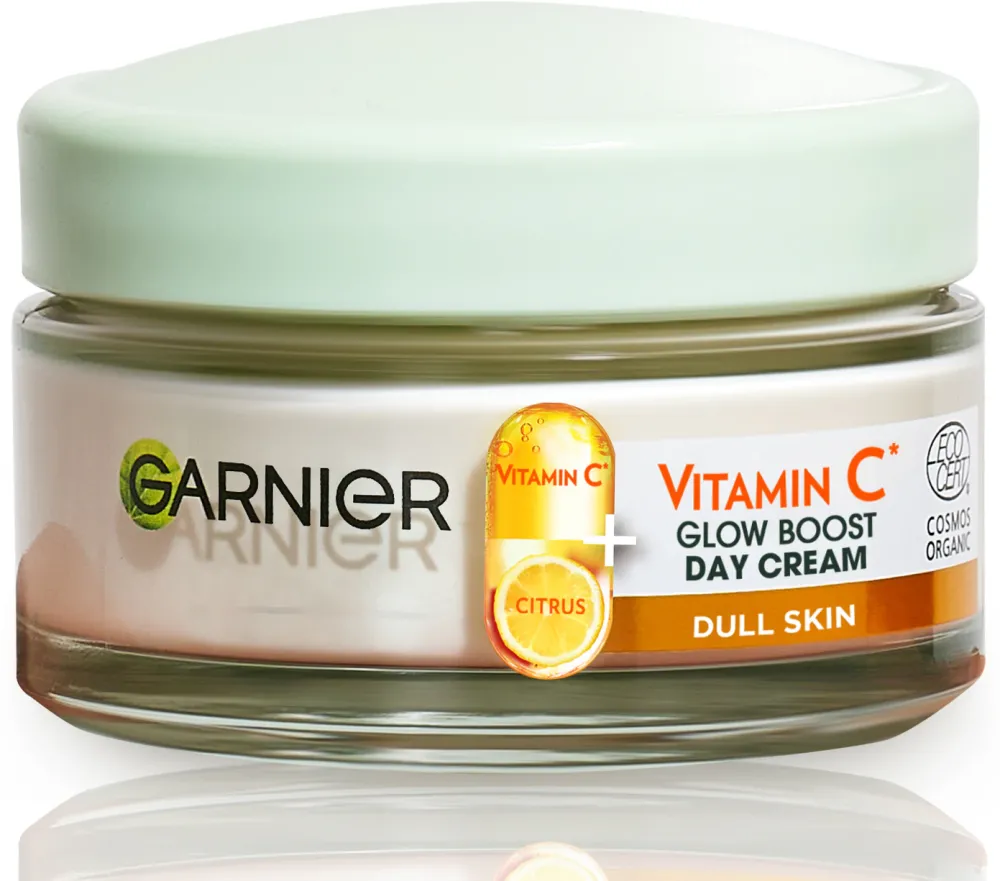 Crema de zi iluminatoare Garnier BIO imbogatita cu Vitamina C, 50 ml