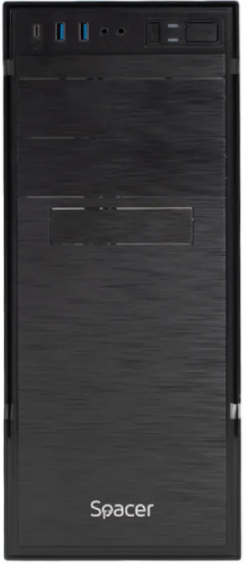 CARCASA SPACER - office, Middle Tower, ATX, "APOLLO", fara sursa, USB 3.0 x 2, USB Type C x 1, HD Audio, black, "SPCS-OC-APOLLO"