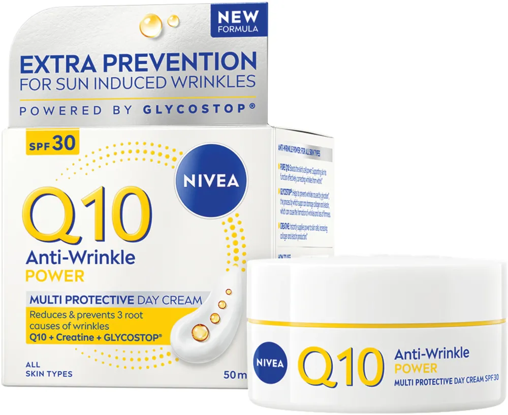 Crema de zi NIVEA Q10 antirid cu SPF 30, 50 ml