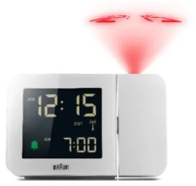 Braun BC 015 W-DCF white Radio Controlled Alarm Clock