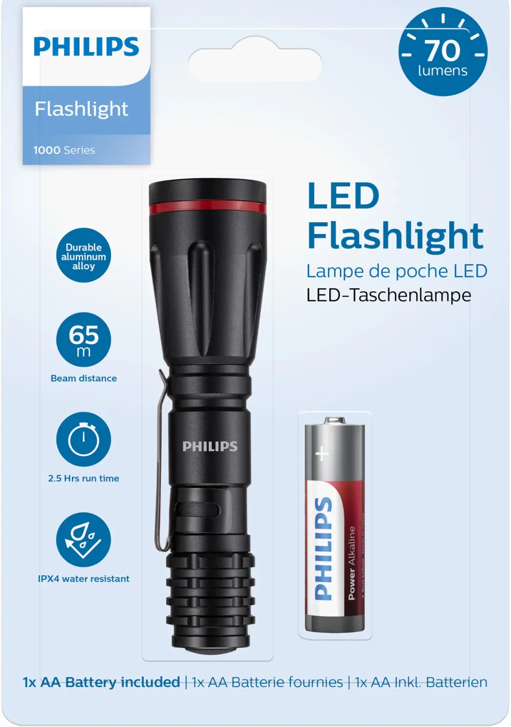 Philips Philips Flashlight LED Taschenlampe 70 Lumen IPX4