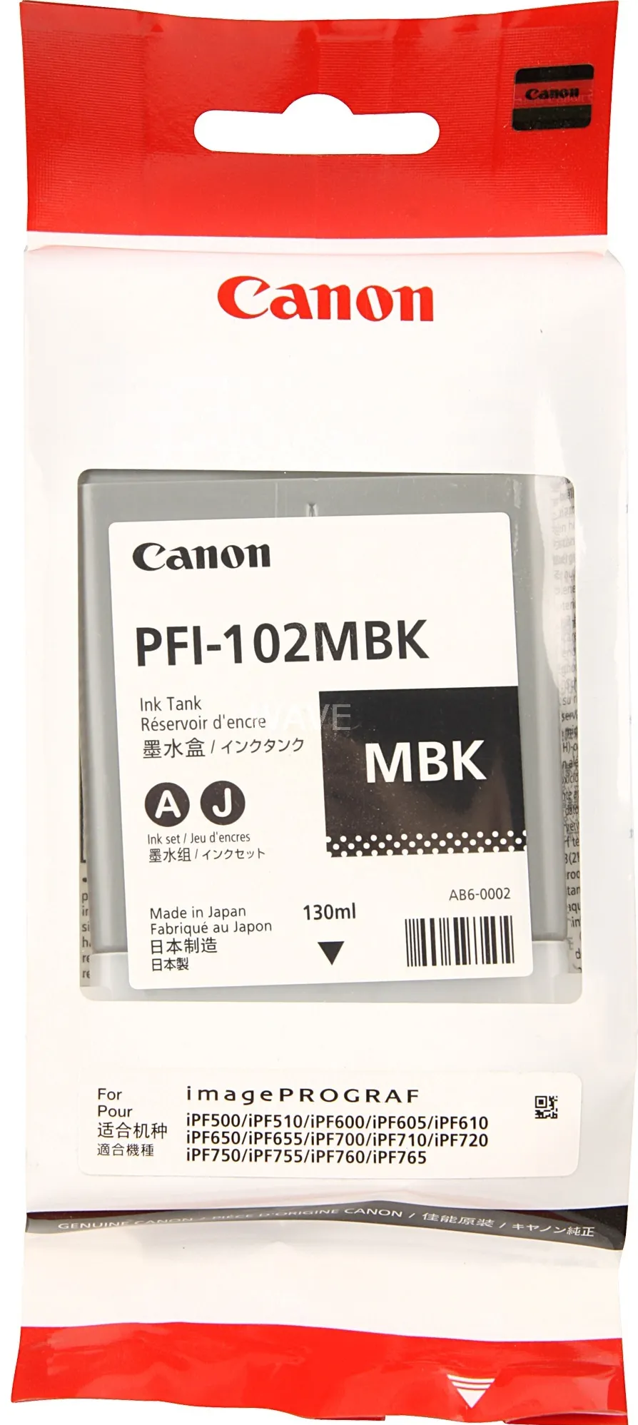Canon Ink 0894B001 / PFI-102MBK Matte Black