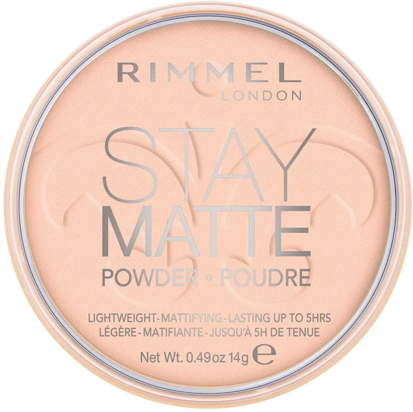 Pudra compacta Rimmel London Stay Matte 01 Transparent, 14 g