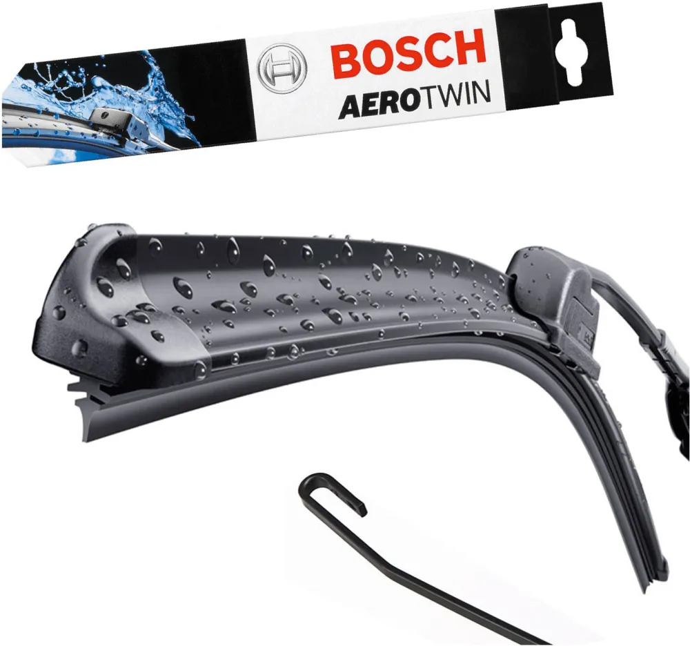 Stergator Bosch AeroTwin Retrofit, pentru parbriz 60 cm, cu diuza stropitor pentru prindere clasica (carlig) pentru Opel Movano, Iveco Daily III IV, Renault Master II III