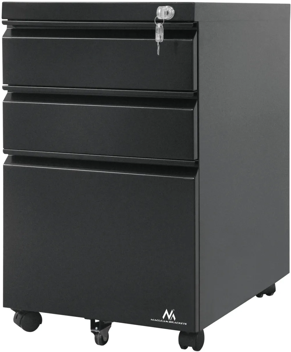 Container metalic pe roti sub birou MACLEAN MC-850 cu incuietoare 19 kg