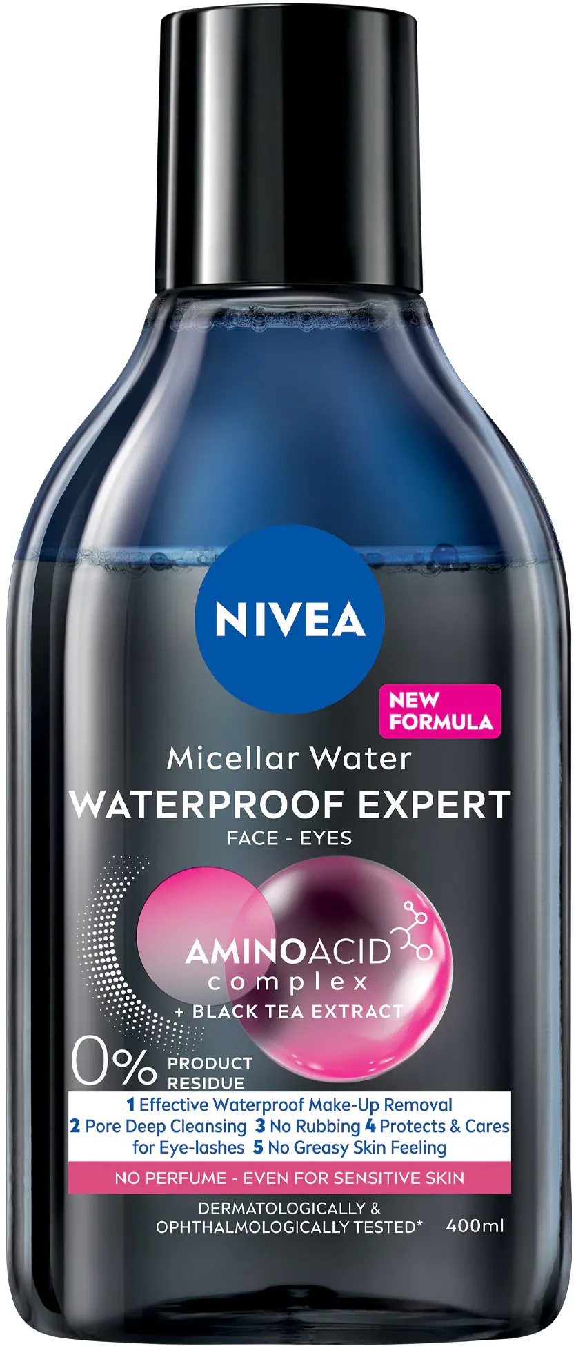 Apa micelara bifazica NIVEA Micellar Expert Waterproof, 400 ml