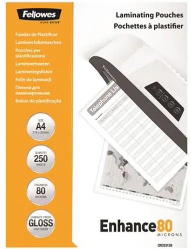 Fellowes Laminierfolie Capture A4 80Mikron glänzend 250P