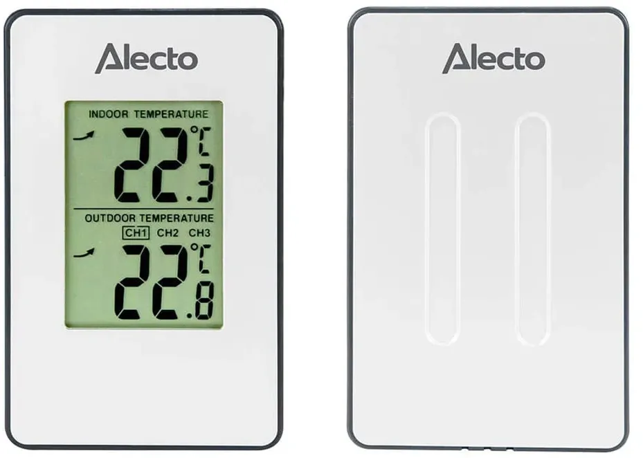 Alecto WS-1050 Wetterstation mit Funksensor Weiß