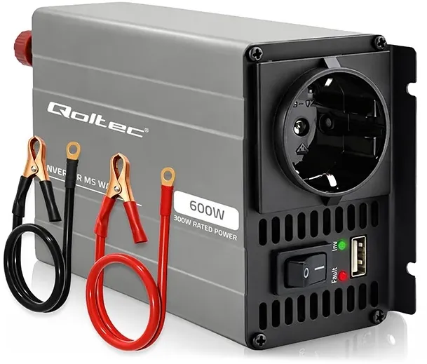 QOLTEC MSWave voltage converter 12V to 230V 300W 600W