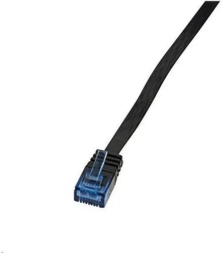 Cablu patch plat Logilink CF2033U Cat6 U/UTP RJ45 1 m negru