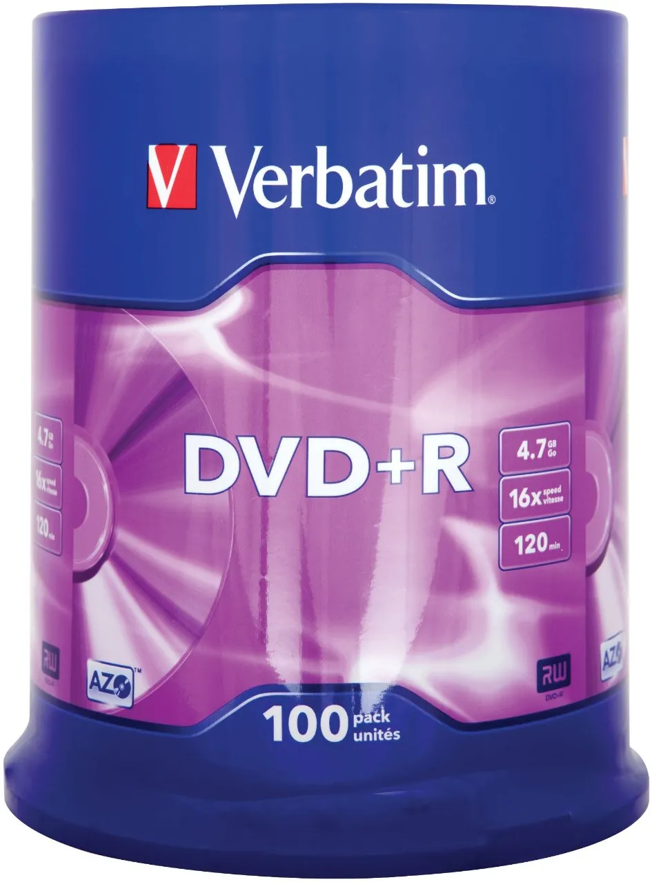 Verbatim DVD+R 16X 100 SPINDLE 4.7GB